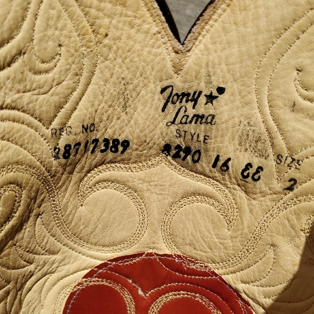 Tony Lama El Rey Cowboy Boots Size 16 EE - Picture 11 of 16